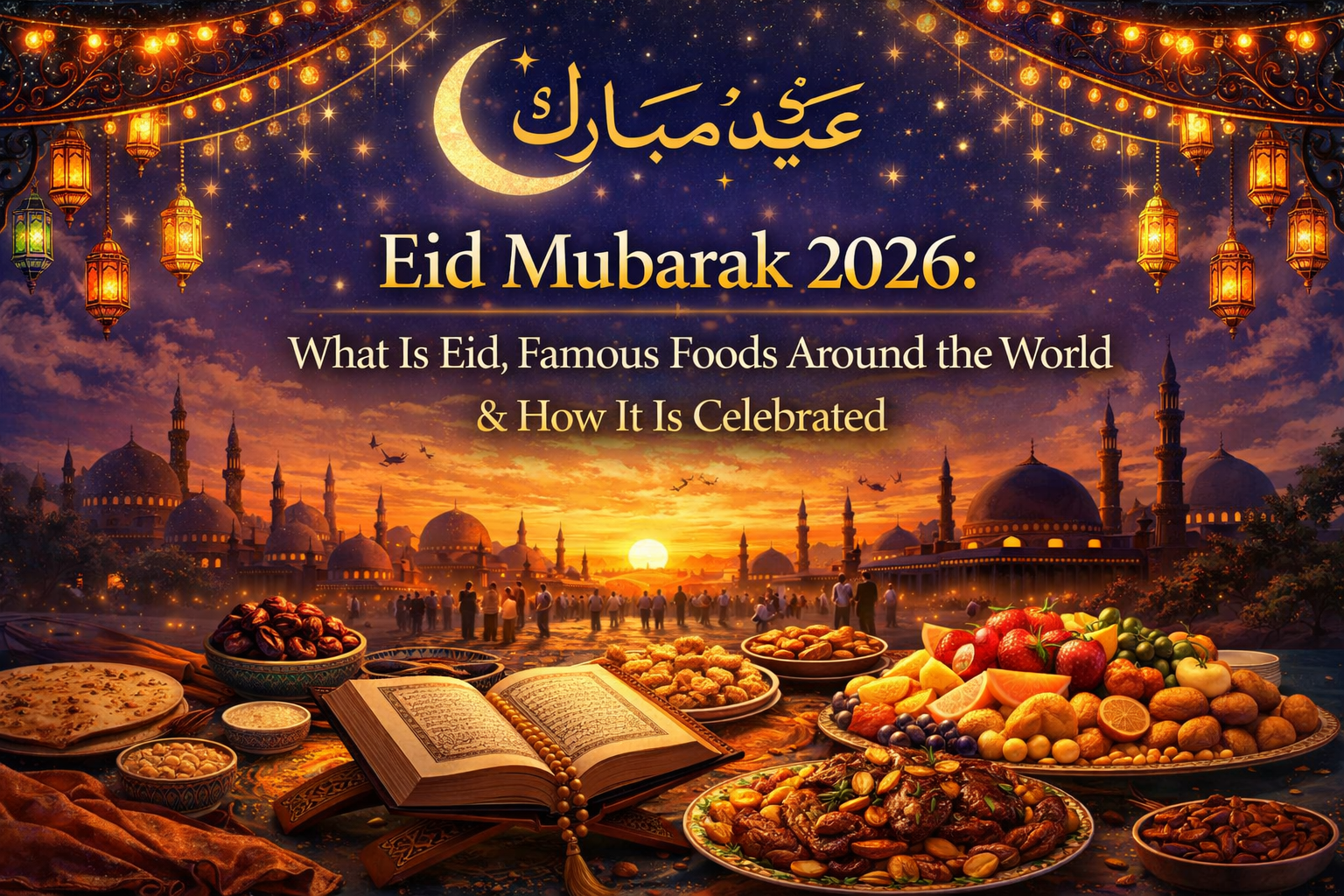 Eid Mubarak 2026 — Eid kya hai, mashhoor khane aur duniya bhar k customs