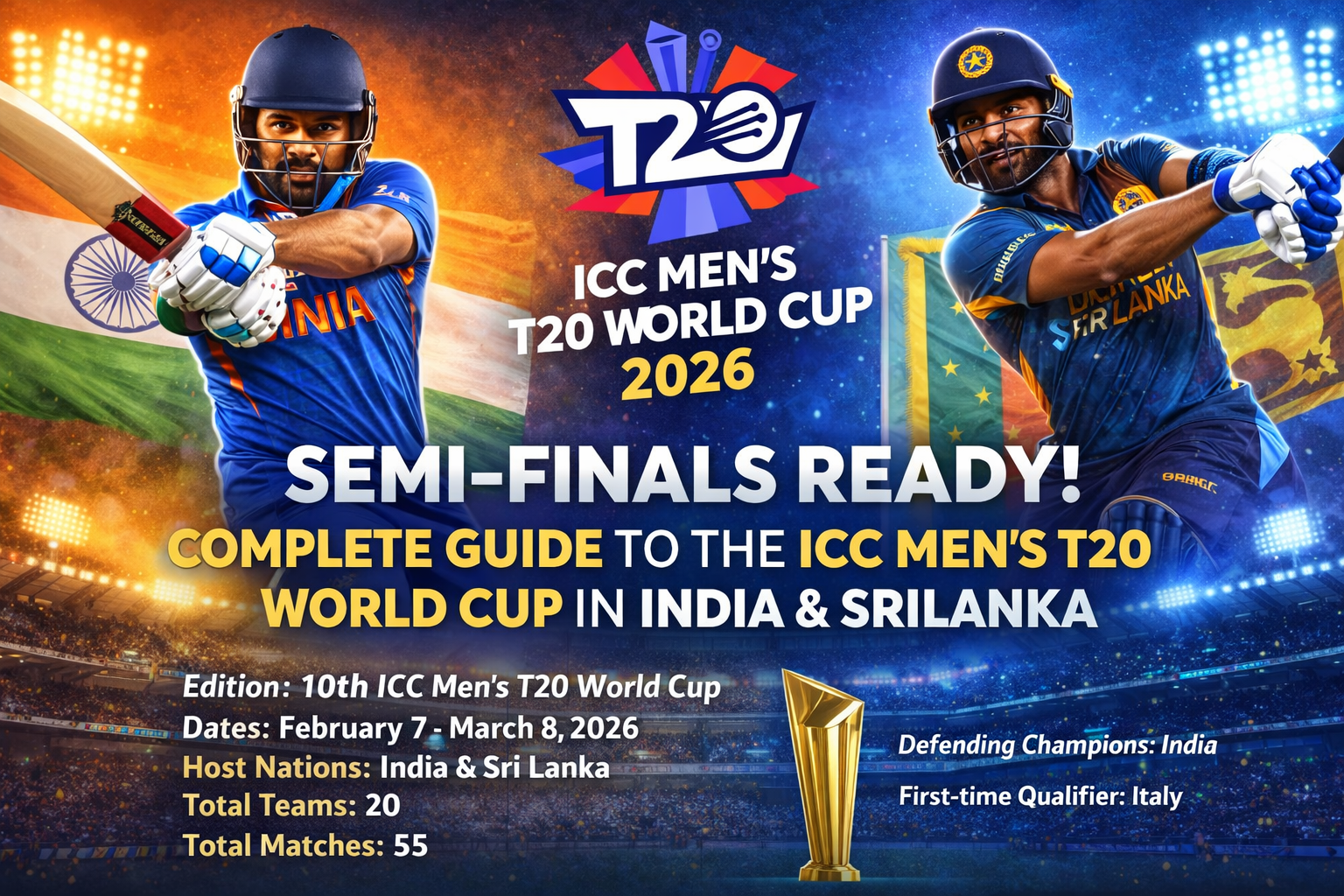 T20 World Cup 2026: Schedule, Teams, Venues